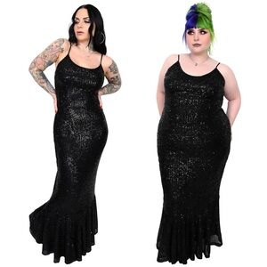 Foxblood Sequin Mermaid Gown